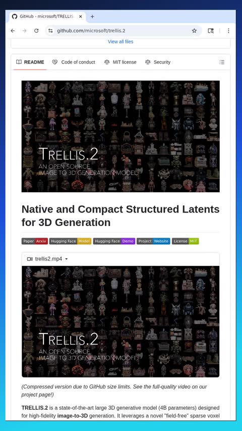 Video preview for microsoft/trellis.2