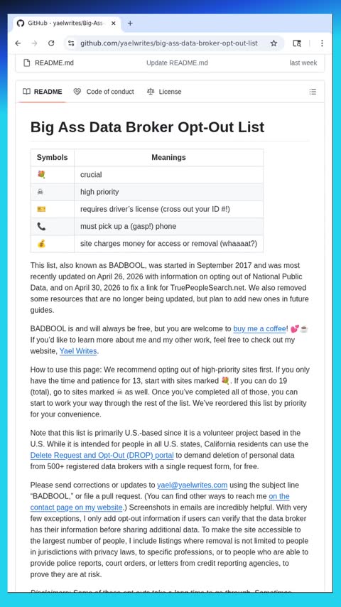 Video preview for yaelwrites/big-ass-data-broker-opt-out-list