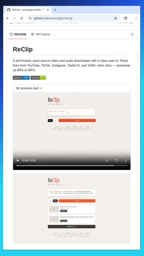 Video preview for averygan/reclip