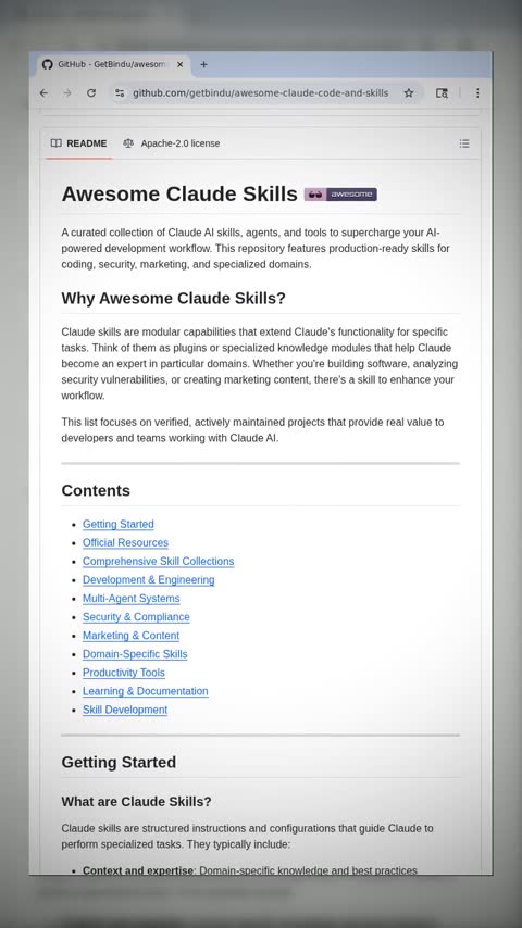 Video preview for getbindu/awesome-claude-code-and-skills