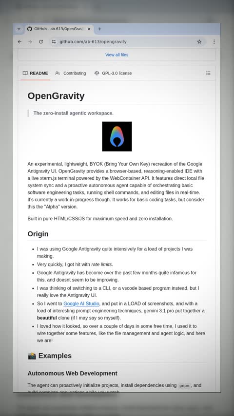 Video preview for ab-613/opengravity