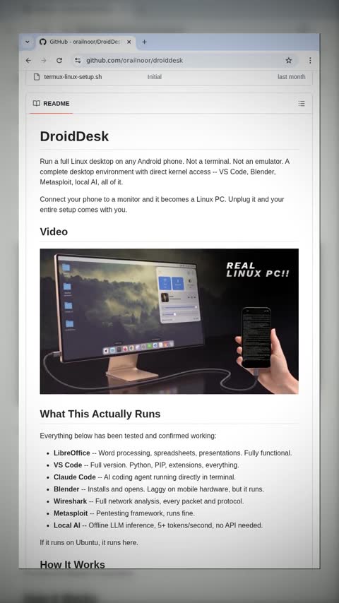 Video preview for orailnoor/droiddesk