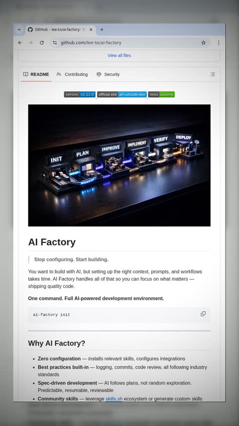 Video preview for lee-to/ai-factory