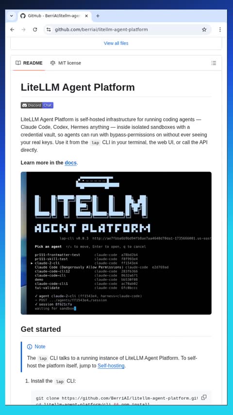 Video preview for berriai/litellm-agent-platform