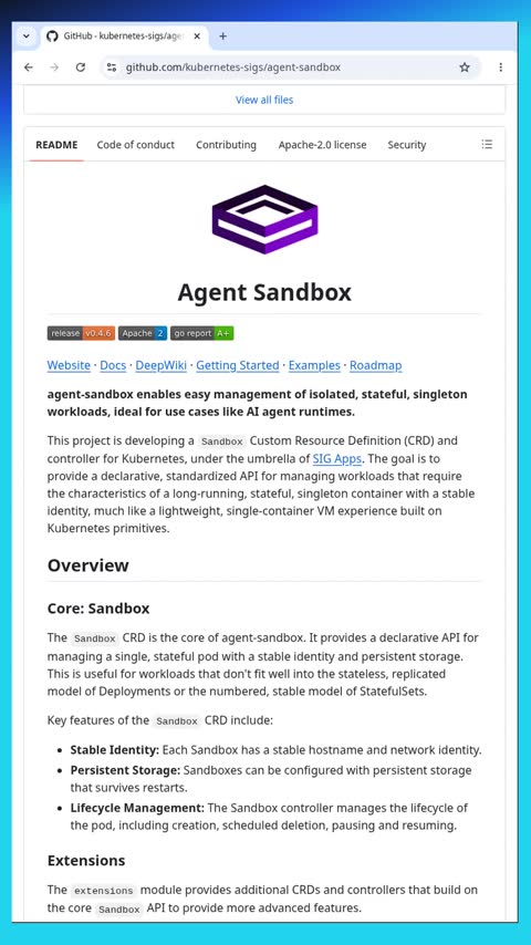 Video preview for kubernetes-sigs/agent-sandbox
