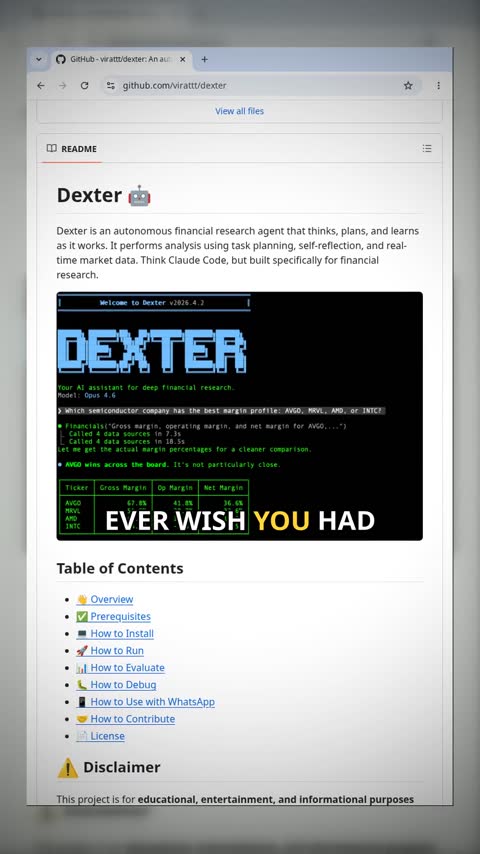 Video preview for virattt/dexter