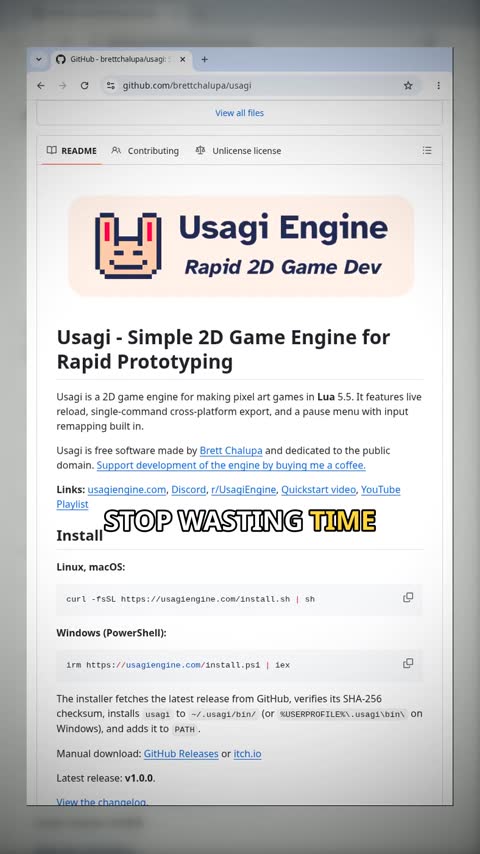Video preview for brettchalupa/usagi