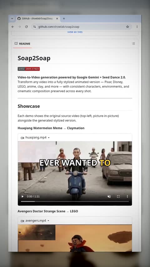 Video preview for showlab/soap2soap