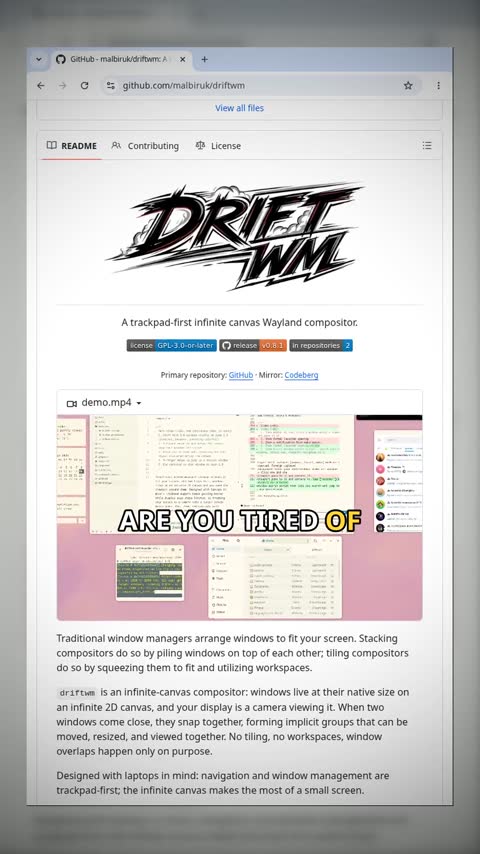 Video preview for malbiruk/driftwm