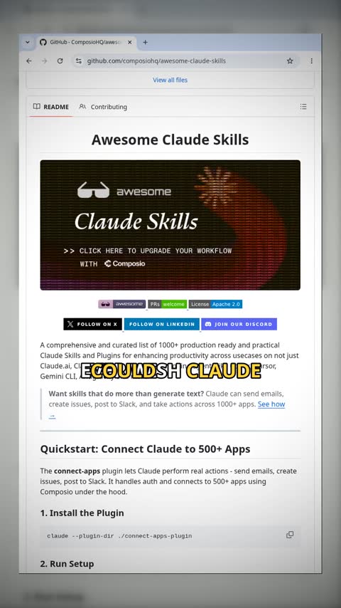 Video preview for composiohq/awesome-claude-skills