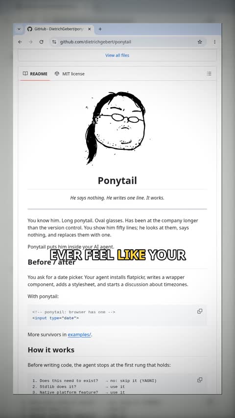 Video preview for dietrichgebert/ponytail
