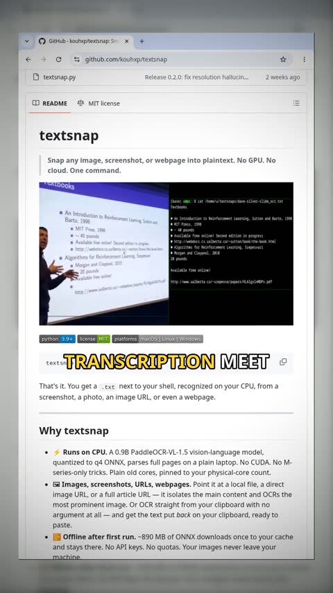 Video preview for kouhxp/textsnap