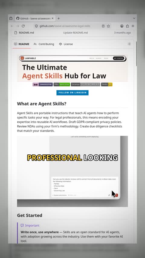 Video preview for lawve-ai/awesome-legal-skills
