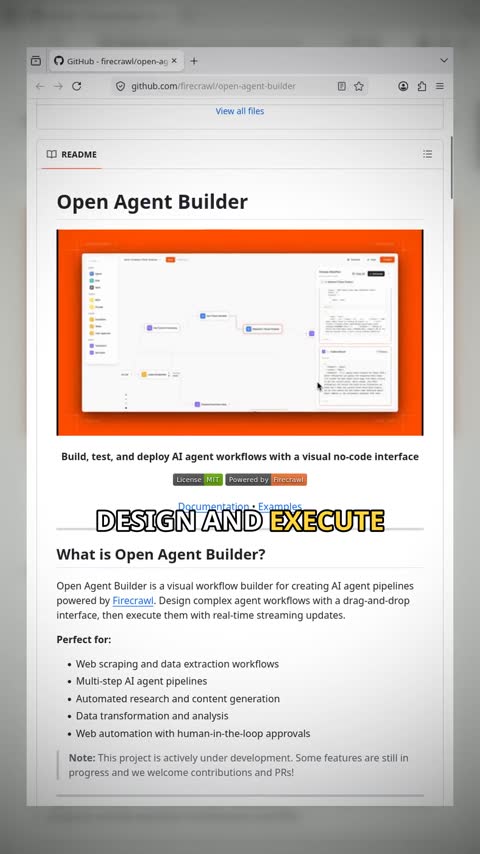 Video preview for firecrawl/open-agent-builder