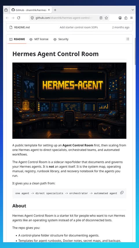 Video preview for shannhk/hermes-agent-control-room