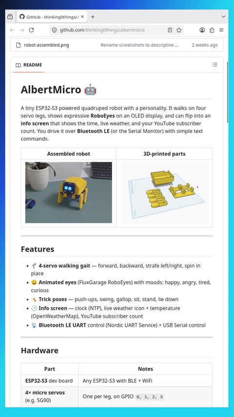 Video preview for thinking0things/albertmicro