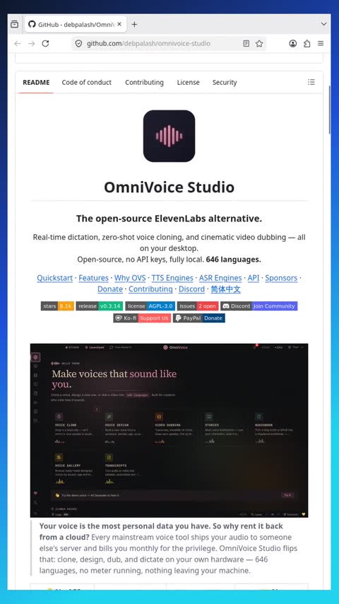 Video preview for debpalash/omnivoice-studio