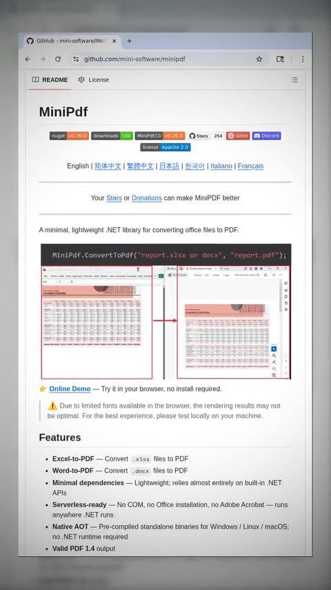 Video preview for mini-software/minipdf