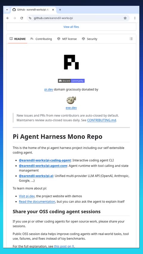Video preview for badlogic/pi-mono