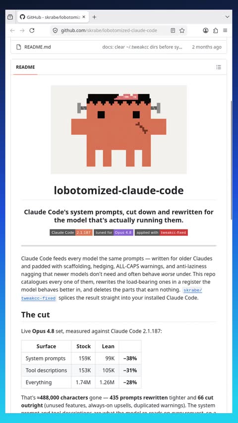 Video preview for skrabe/lobotomized-claude-code