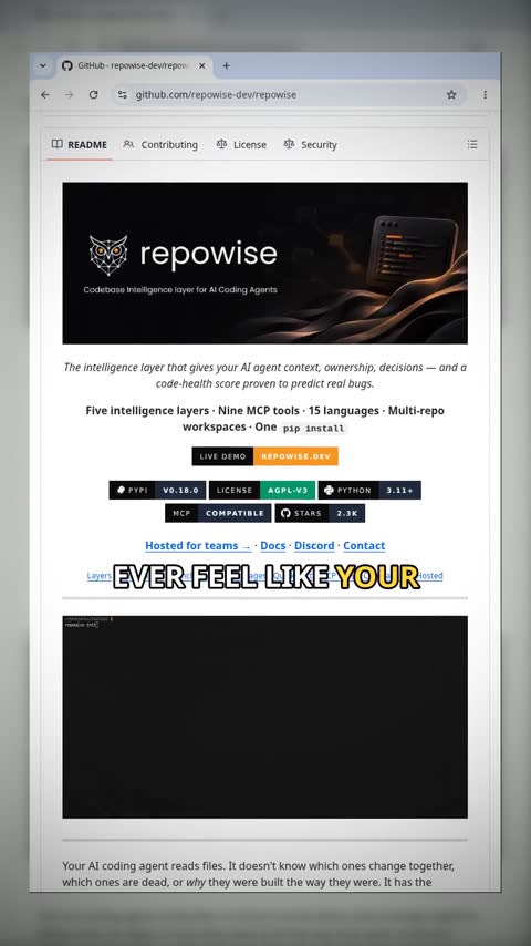 Video preview for repowise-dev/repowise