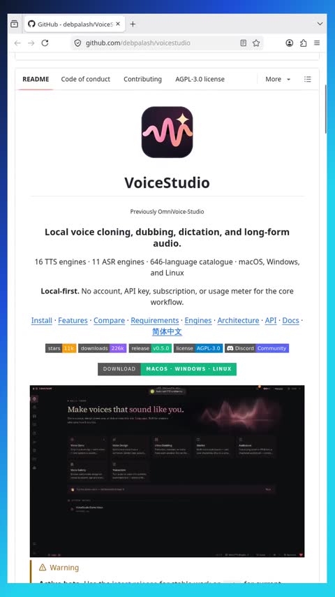 Video preview for debpalash/voicestudio