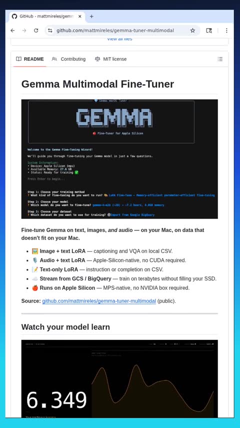 Video preview for mattmireles/gemma-tuner-multimodal