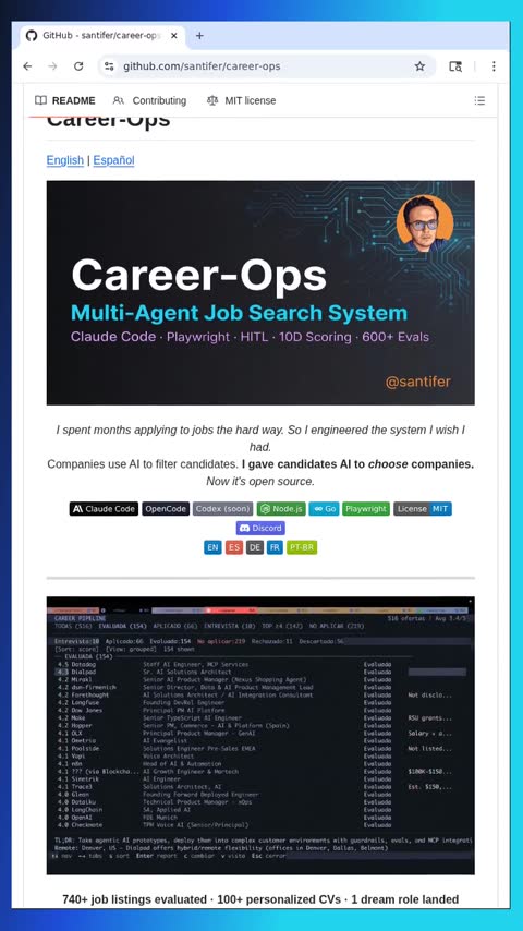 Video preview for santifer/career-ops