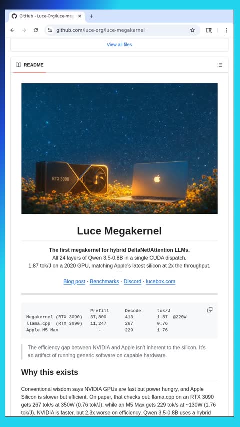 Video preview for luce-org/luce-megakernel