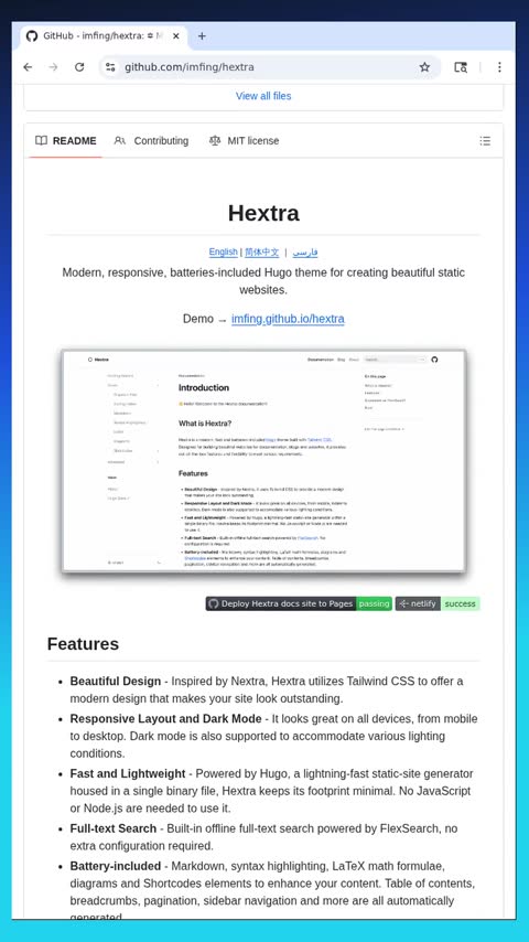Video preview for imfing/hextra