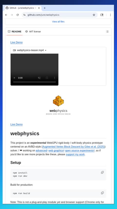 Video preview for jure/webphysics
