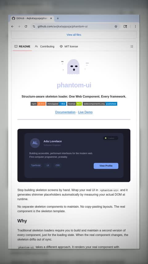 Video preview for aejkatappaja/phantom-ui