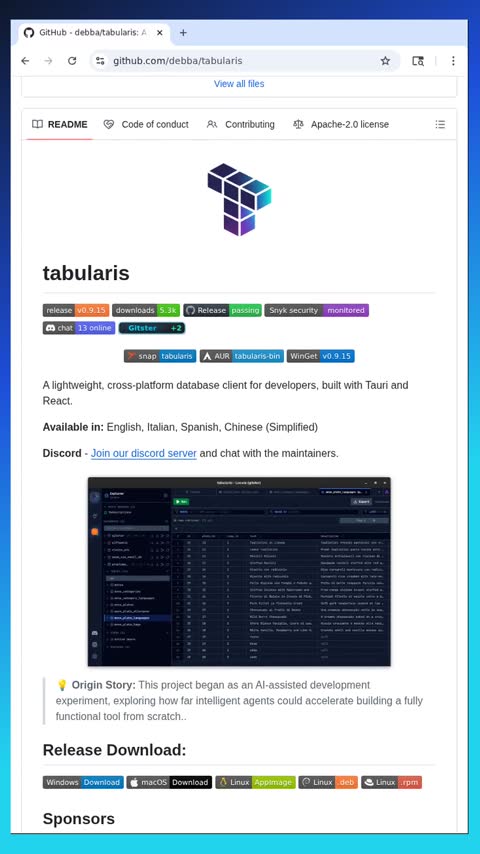 Video preview for debba/tabularis