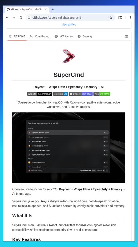 Video preview for supercmdlabs/supercmd