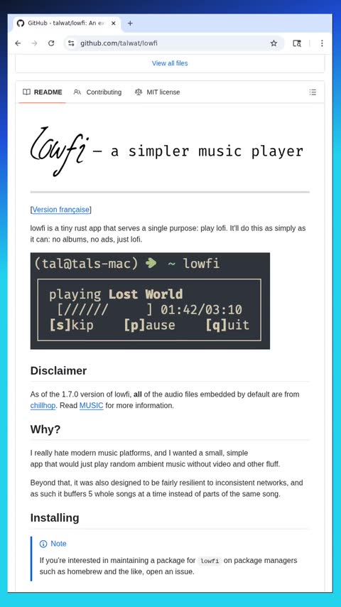 Video preview for talwat/lowfi