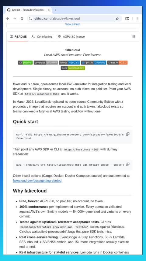 Video preview for faiscadev/fakecloud