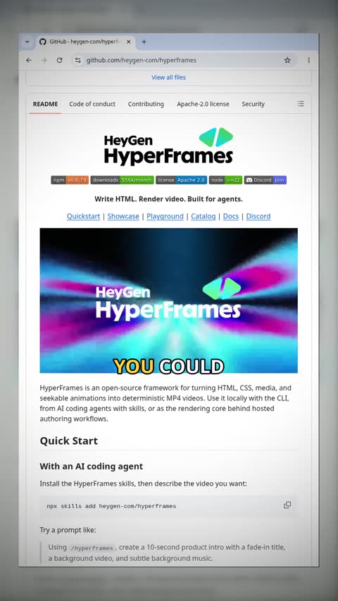 Video preview for heygen-com/hyperframes