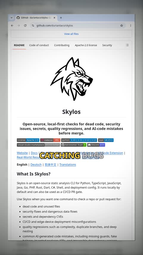 Video preview for duriantaco/skylos