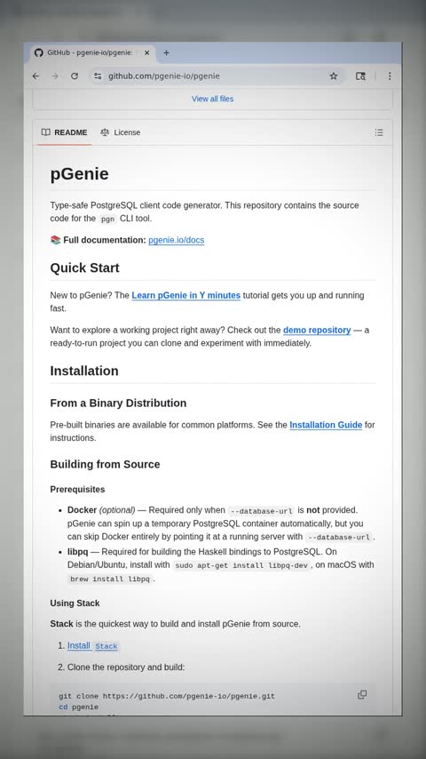 Video preview for pgenie-io/pgenie