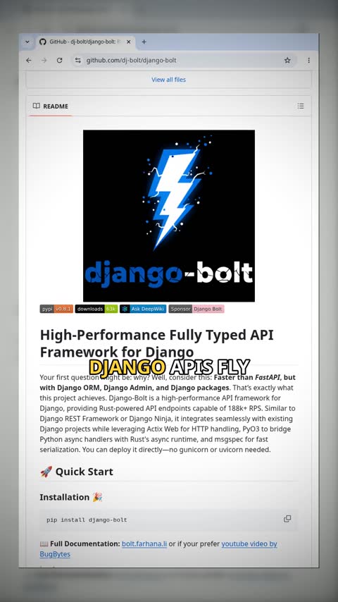 Video preview for dj-bolt/django-bolt